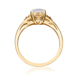 Brylee 10K Yellow Gold Oval-Cut Natural African Opal Ring