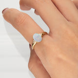 Brylee 10K Yellow Gold Oval-Cut Natural African Opal Ring