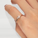 Luisa 10K Rose Gold Oval-Cut Madagascar Morganite Ring