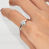 Lindsey 10K White Gold Oval-Cut Brazilian Aquamarine Ring
