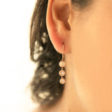 Julieta 10K Rose Gold Round-Cut Madagascar Morganite Earring