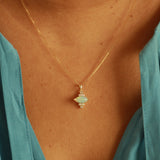 Soleil 10K Yellow Gold Marquise-Cut Natural African Opal Pendant