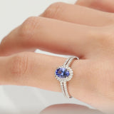 Emilia 14K White Gold Oval-Cut Tanzanian Tanzanite Ring