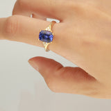 Aubree 14K Yellow Gold Cushion-Cut Tanzanian Tanzanite Ring