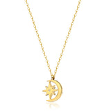 Piper 14K Yellow Gold Round Cat Natural African Opal Pendant