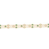 Juliet 18K Yellow Gold Round-Cut Emerald Bracelet