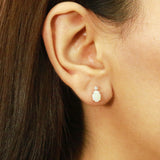 Margot 10K Rose Gold  Oval-Cut Natural African Opal Earring