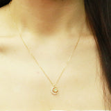 Piper 14K Yellow Gold Round Cat Natural African Opal Pendant