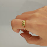 Gwen 14K Yellow Gold Round-Cut Manchurian Peridot Ring