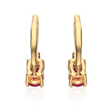 Eloise 10K Yellow Gold Oval-Cut Mozambique Ruby Earring