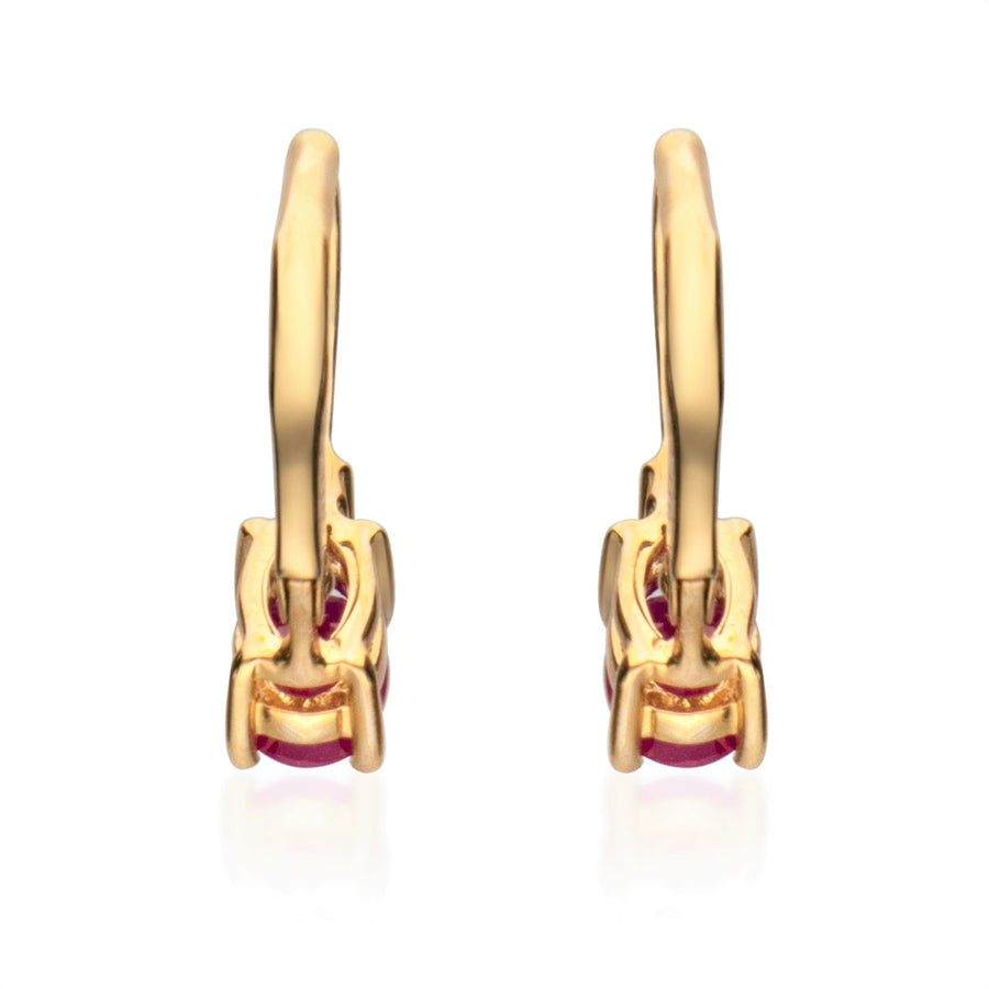 Eloise 10K Yellow Gold Oval-Cut Ruby Earring