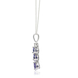Annabella Round-Cut Tanzanian Tanzanite Silver Pendant