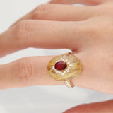 Autumn 14K Yellow Gold Oval-Cut Mozambique Ruby Ring