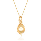 Dylan 14K Yellow Gold Pear-Cab Natural African Opal Pendant