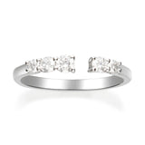 Olive 14K White Gold Round-Cut White Diamond Ring