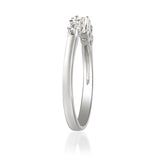 Olive 14K White Gold Round-Cut White Diamond Ring