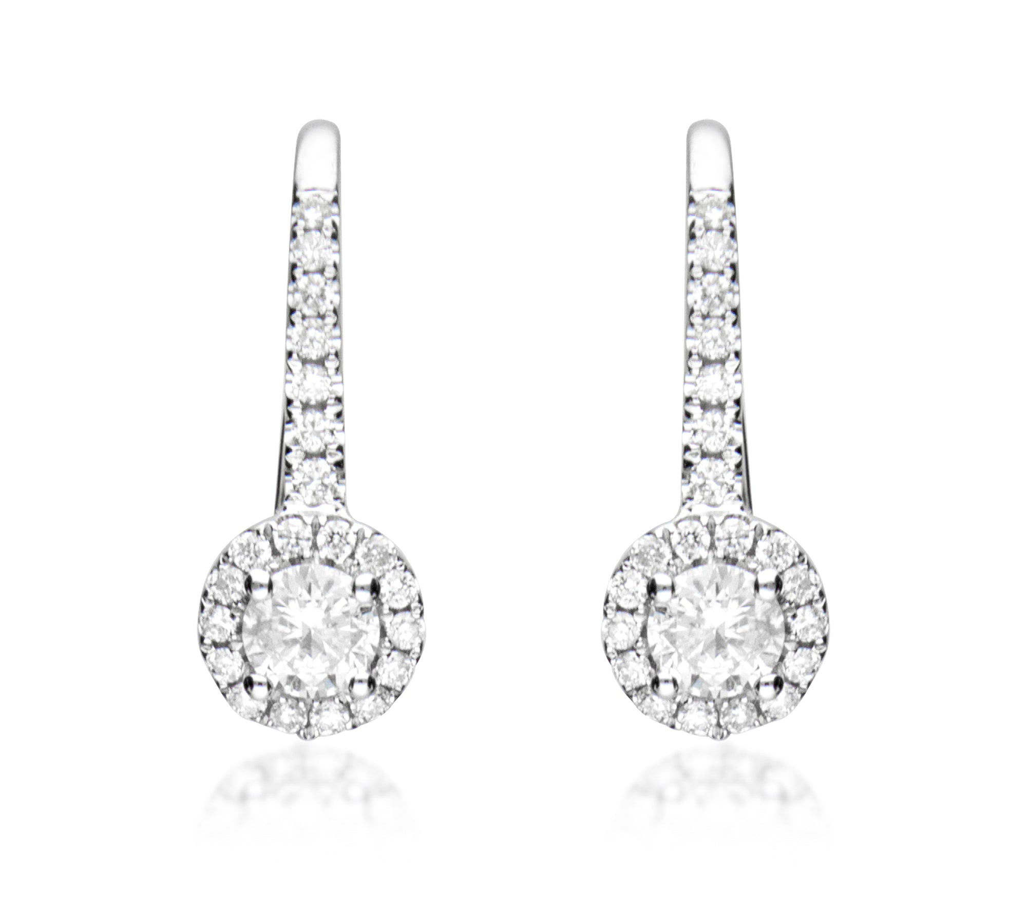 Aila 14K White Gold Diamond Earrings - A Sparkling and Sophisticated Choice