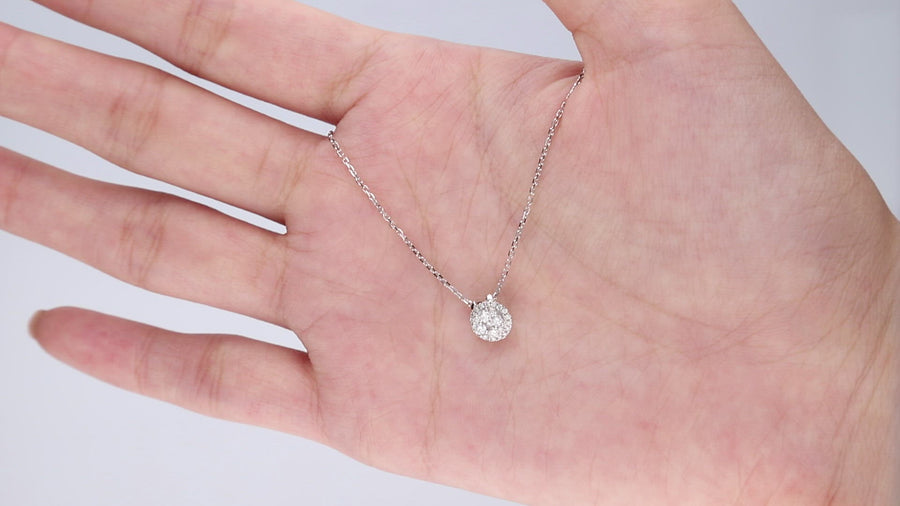 Camila 14K White Gold Round-Cut White Diamond Necklace