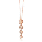 Judith 10K Rose Gold Round-Cut Madagascar Morganite Pendant