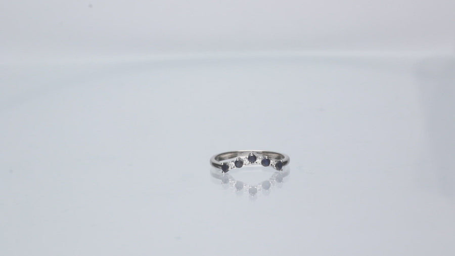 Arlette 10K White Gold Round-Cut Ceylon Blue Sapphire Ring