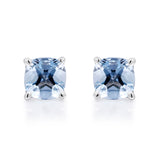 Abigail 14K White Gold Round-Cut Brazilian Aquamarine Earrings