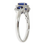 Melody 14K White Gold Oval-Cut Ceylon Blue Sapphire Ring