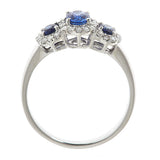 Melody 14K White Gold Oval-Cut Ceylon Blue Sapphire Ring