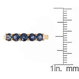 product 14K Yellow Gold Round-Cut Ceylon Blue Sapphire Ring