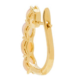 Royalty 10K Yellow Gold Oval-Cut Natural African Opal Earring