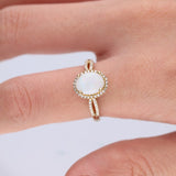 Alani 10K Yellow Gold Oval-Cut Natural African Opal Ring