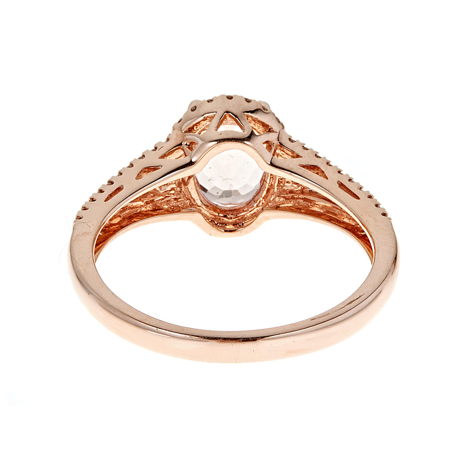 Savannah 14K Rose Gold Oval-Cut Morganite Ring