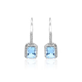 Esme 14K White Gold Emerald-Cut Brazilian Aquamarine Earring