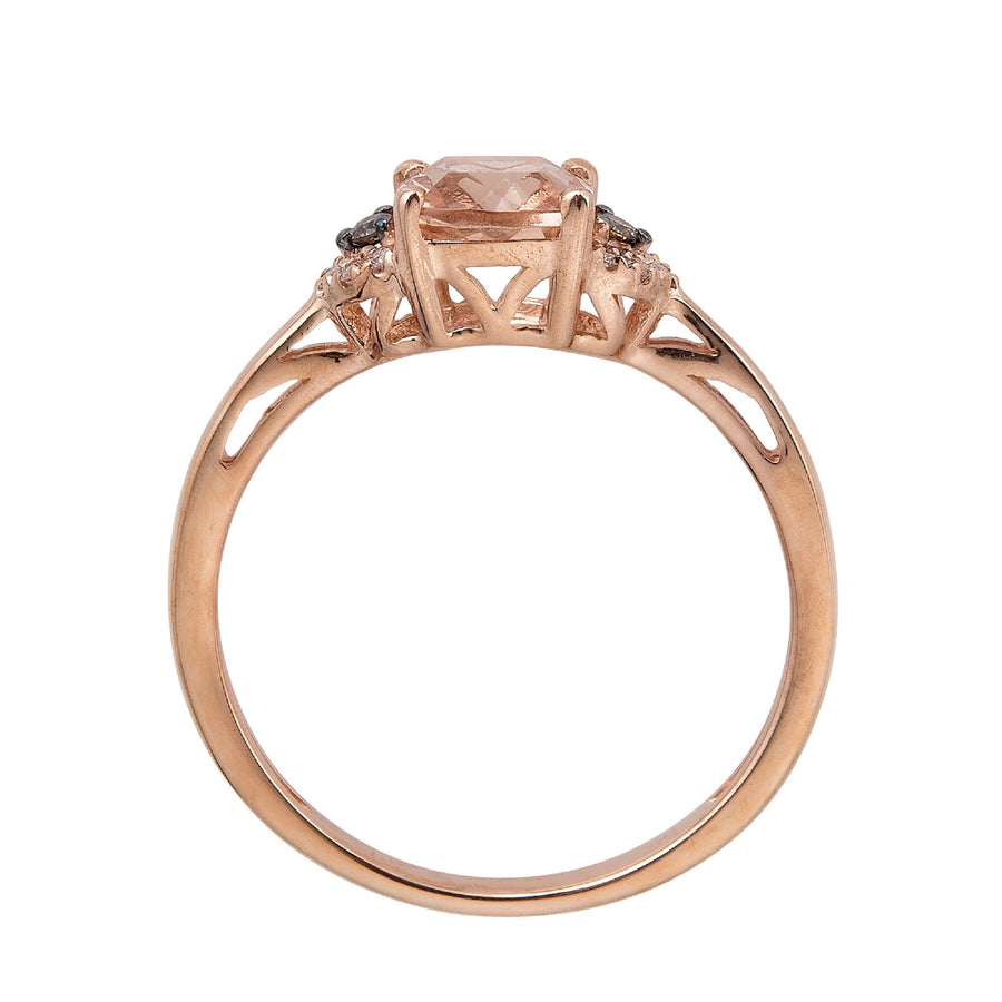 Joelle 10K Rose Gold Oval-Cut Madagascar Morganite Ring