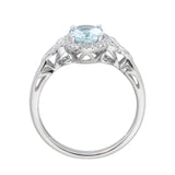 Aliana 10K White Gold Oval-Cut Brazilian Aquamarine Ring