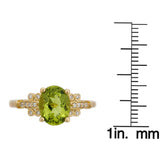 Alayah 10K Yellow Gold Oval-Cut Manchurian Peridot Ring