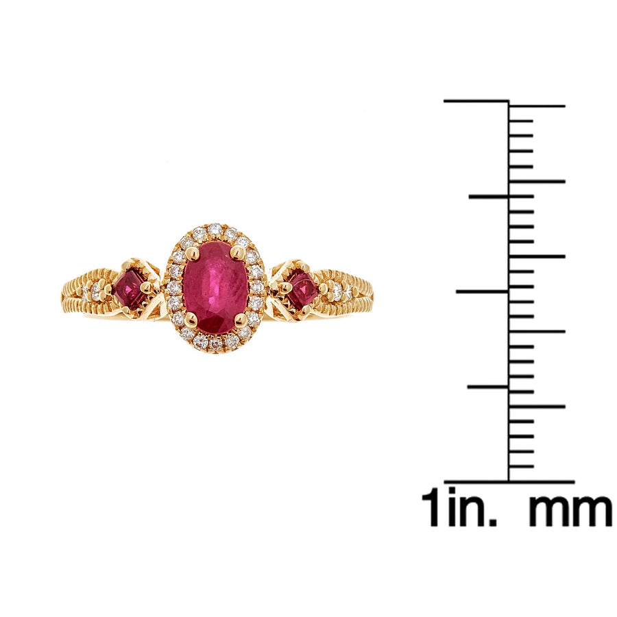 Ariana 14K Yellow Gold Round-cut Mozambique Ruby Ring