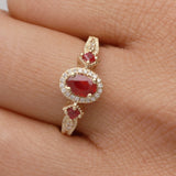 Ariana 14K Yellow Gold Round-cut Mozambique Ruby Ring
