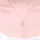 Mikayla 10K Rose Gold Pear-Cut Madagascar Morganite Pendant