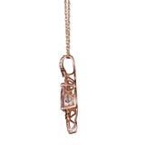 Martha 10K Rose Gold Pear-Cut Madagascar Morganite Pendant