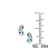 Allyson 14K White Gold Pear-Cut Brazilian Aquamarine Earring