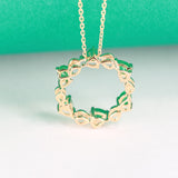 Amelia 10K Yellow Gold Pear-cut Natural Zambian Emerald Pendant