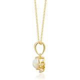 Isla 10K Yellow Gold Round-Cut Natural African Opal Pendant