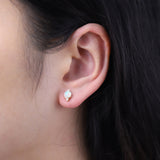 Camryn 10K Yellow Gold Square-Cut Natural African Opal Earring