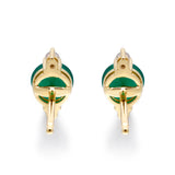 Chloe 14K Yellow Gold Round-Cut Natural Zambian Emerald Earrings