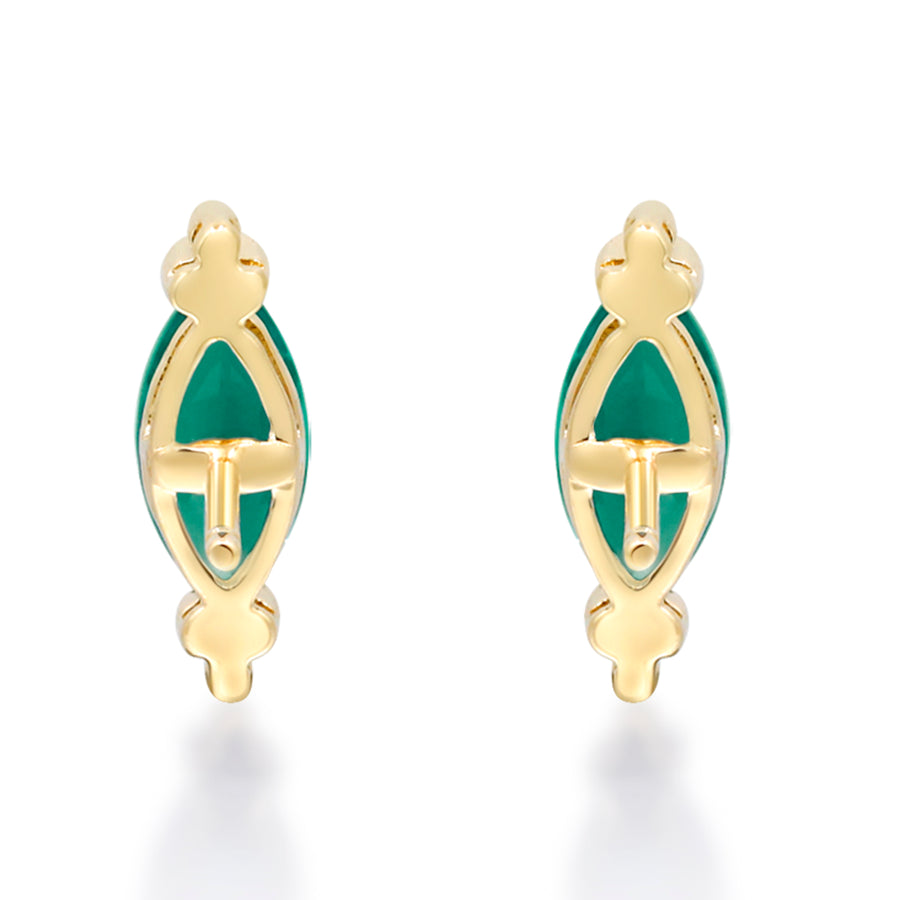 Nora 10K Yellow Gold Marquise-Cut Emerald Earrings