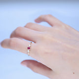 Allyson 10K Yellow Gold Round-Cut Mozambique Ruby Ring