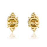 Penelope 10K Yellow Gold Round-Cab African Opal Earrings