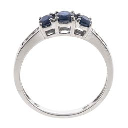 Megan 14K White Gold Oval-Cut Ceylon Blue Sapphire Ring