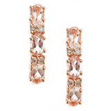 Olivia 14K Rose Gold Round-Cut Madagascar Morganite Earring