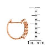 Olivia 14K Rose Gold Round-Cut Madagascar Morganite Earring